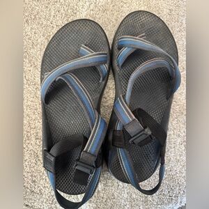 Black and Blue Chaco Sandals